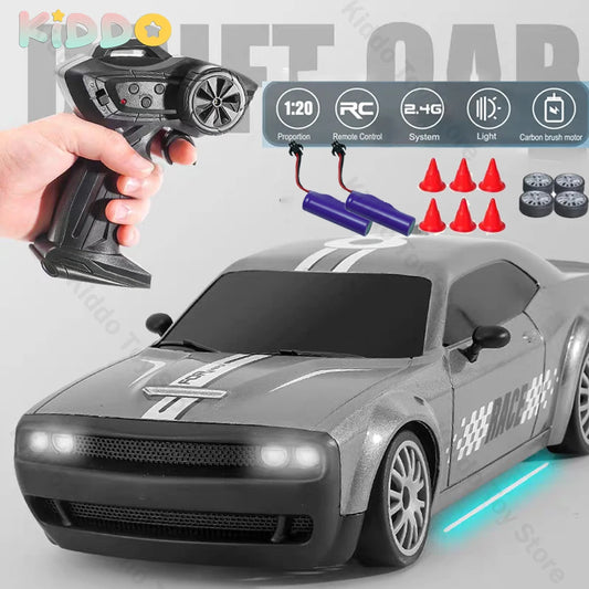 RC Drift Sports Car 4WD 1:20 2.4G Four-wheel Drive with Light Remote Control Car High Speed Off-road Racing Car Toy for Kids