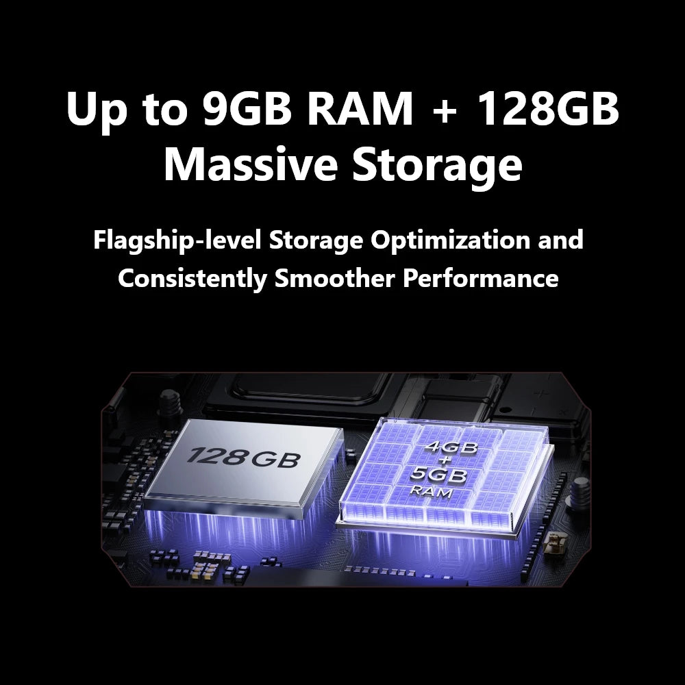 DOOGEE Blade10 Rugged Phone 6.56 Inch 90Hz IPS Display 9GB(4+5) 128GB Octa Core 16MP Main Camera 5150mAh Android 14 Face Unlock