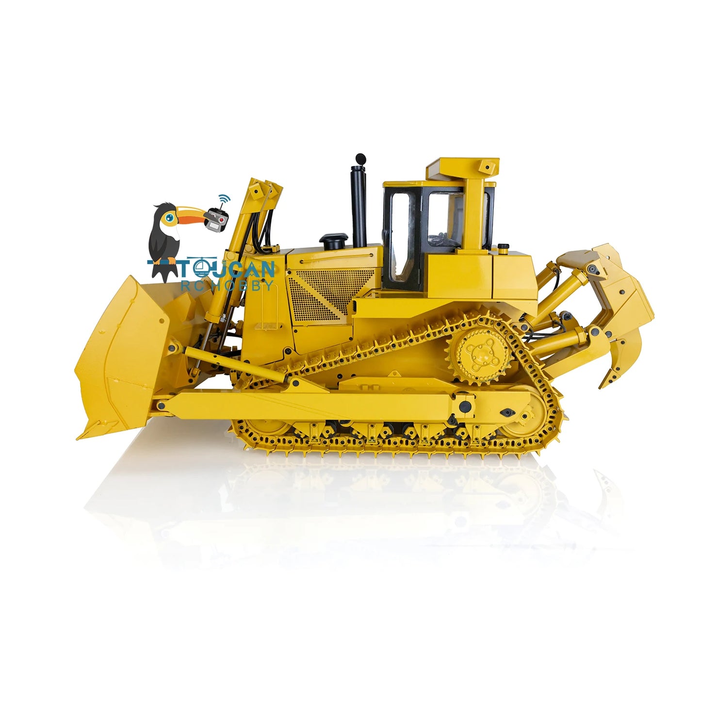 1/14 DXR2 Metal RC Hydraulic Bulldozer with Sound Module Remote Control Construction Vehicle Model Toy for Adults Kids