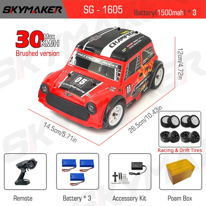 SG1607 SG1605 SG1606 UD1607 UD1608 Pro 1/16 RC Car High Speed 2.4G Brushless 4WD Drift Remote Control Racing Car toys For Boys
