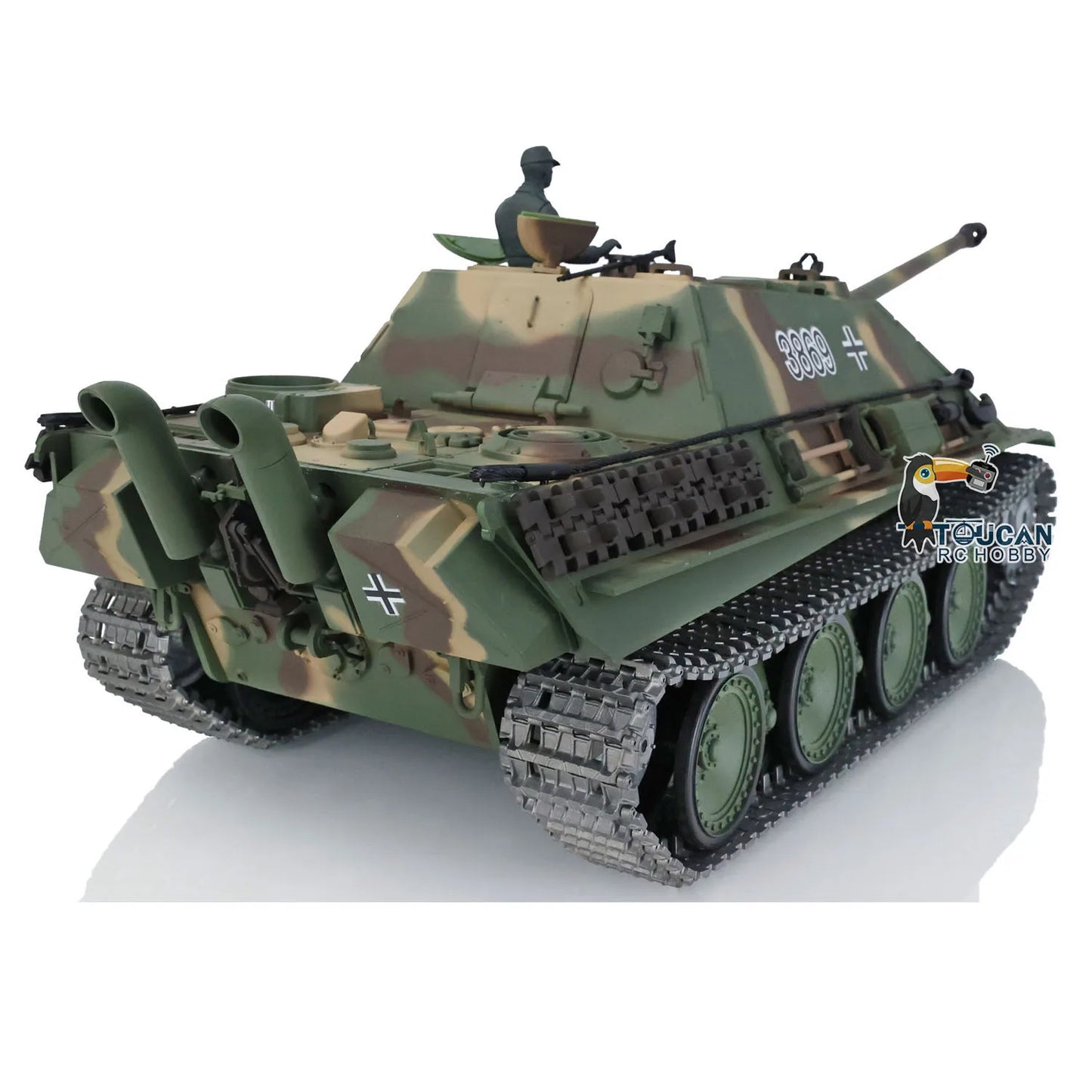 Henglong RTR RC Tank 3869 1:16 7.0 Upgraded Jadpanther Metal Tracks High Quality Military Toy Tanks TH17439-SMT7
