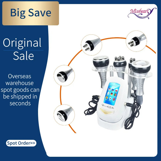 40K 4IN1 Cavitation  Body Slimming Machine Beauty Massager Skin Tighten Face Lifting Vacuum Suction（Overseas Warehouse Shipment）