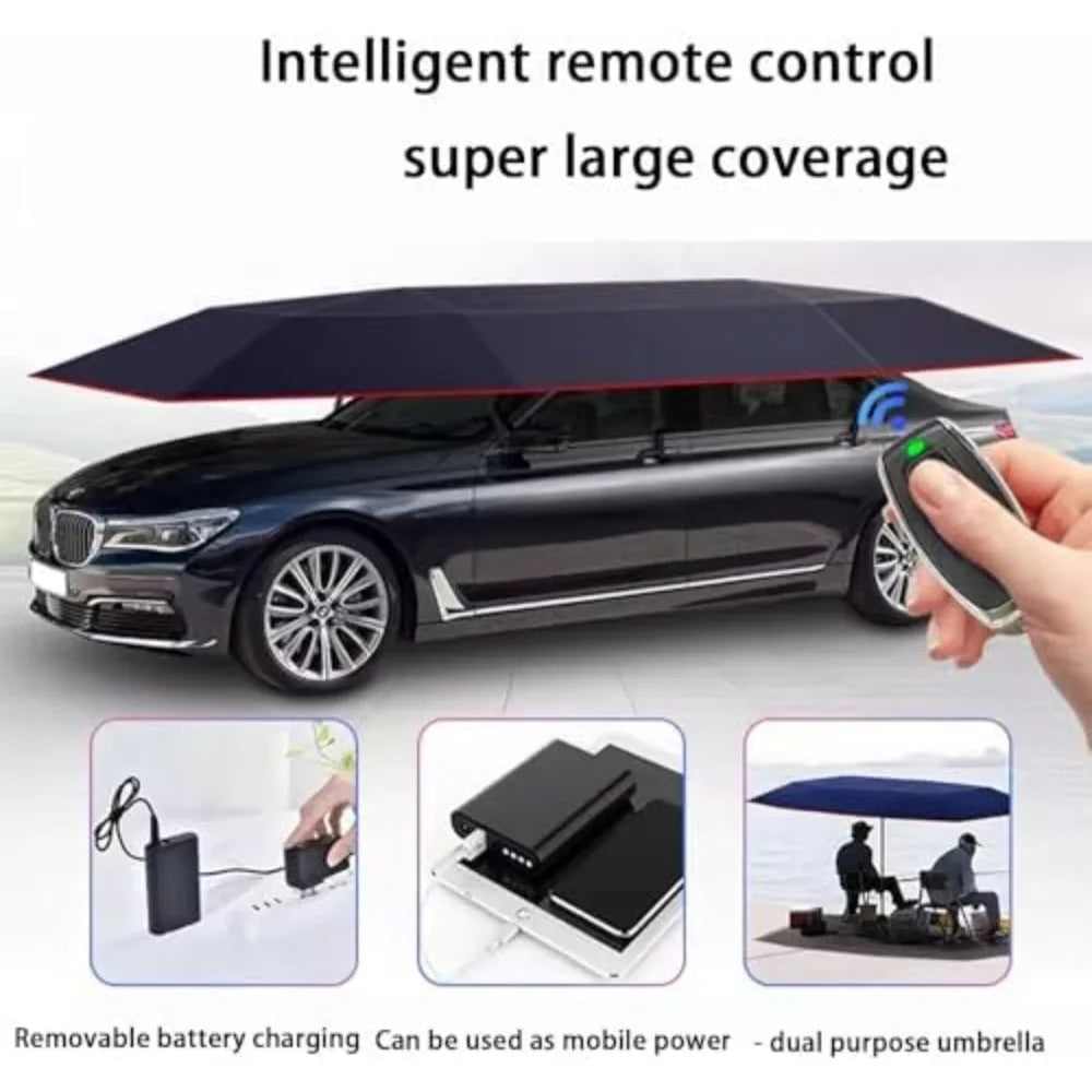 Fully Automatic Carport, Movable Tent Canopy for Outdoor Protection, Remote Control Automobile Cover, Portable Car Umbrella
