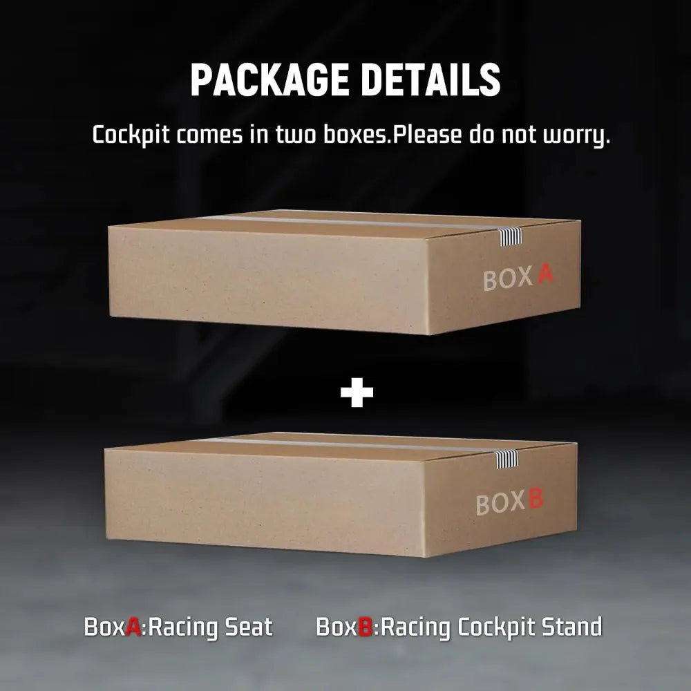 G29 Gaming Sim Cockpit: Adjustable Red Seat, Fits Logitech G920/G923 & Thrustmaster T300 (No Wheel/Handbrake)