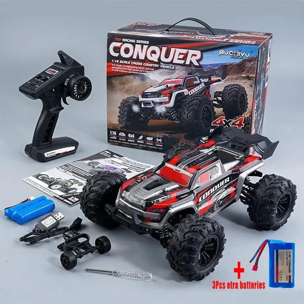 2024 New 1:16 Scale Large RC Cars 50km/h High Speed RC Cars Toys for Boys Remote Control Car 2.4G 4WD Off Road Monster Truck