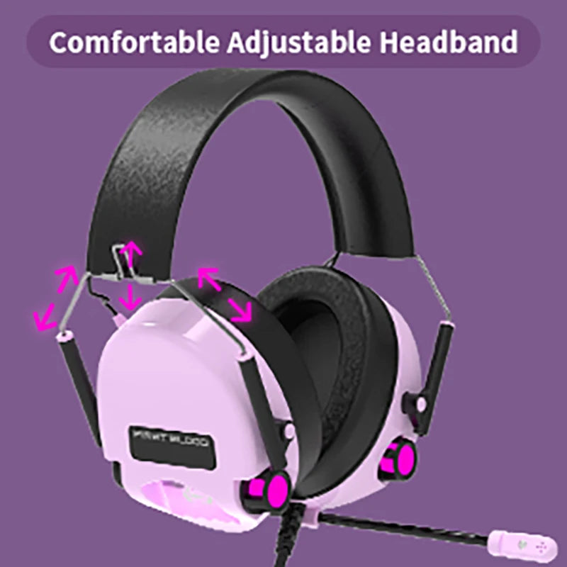 AJAZZ H10-Wired e-sports headset advanced passive noise cancellation, 7.1 surround sound, ultra-clear foldable headset-RGB