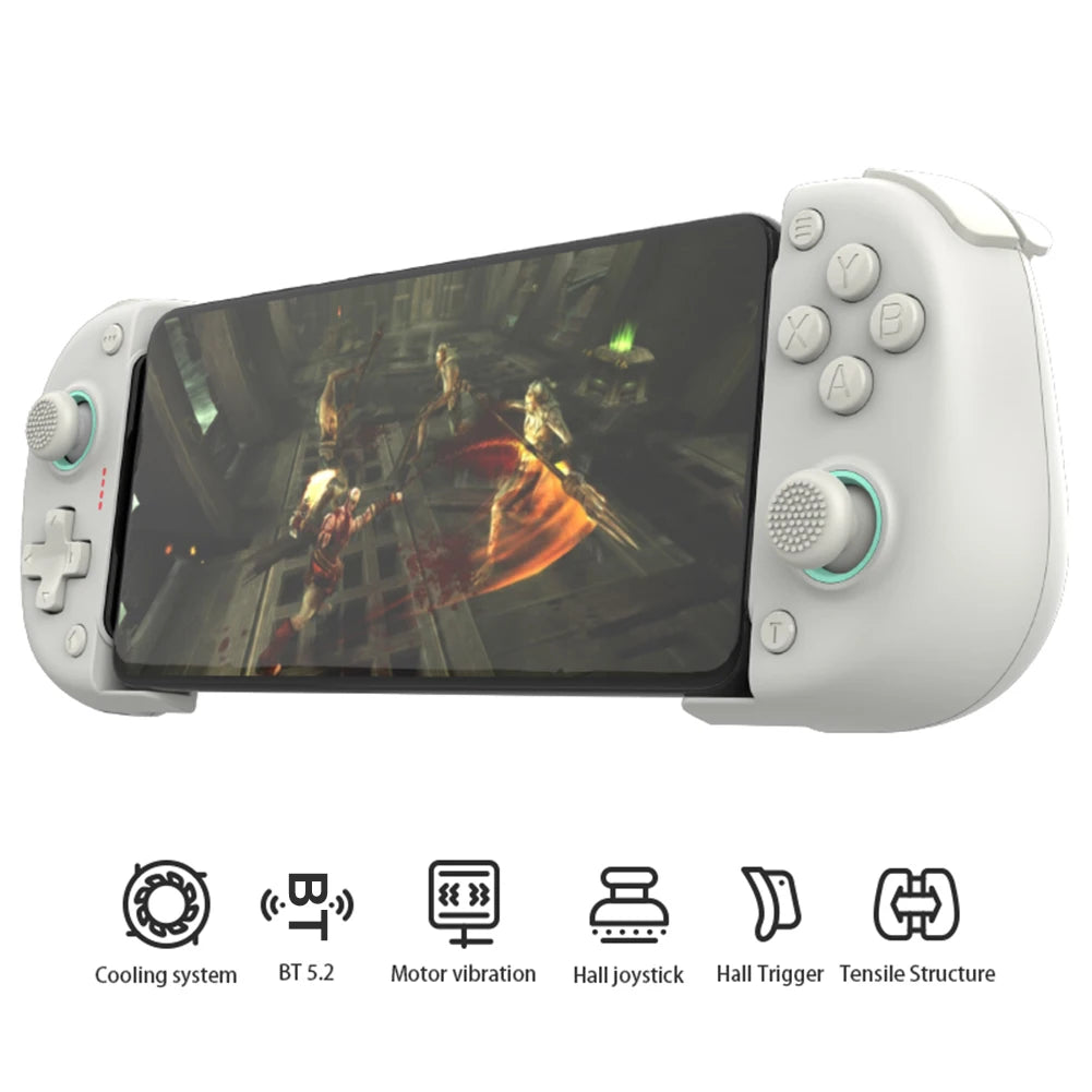 Wireless BT Mobile Phone Gaming Controller Hall Effect Joystick Phone Game Controller Turbo/Vibration for Switch for Android/PC