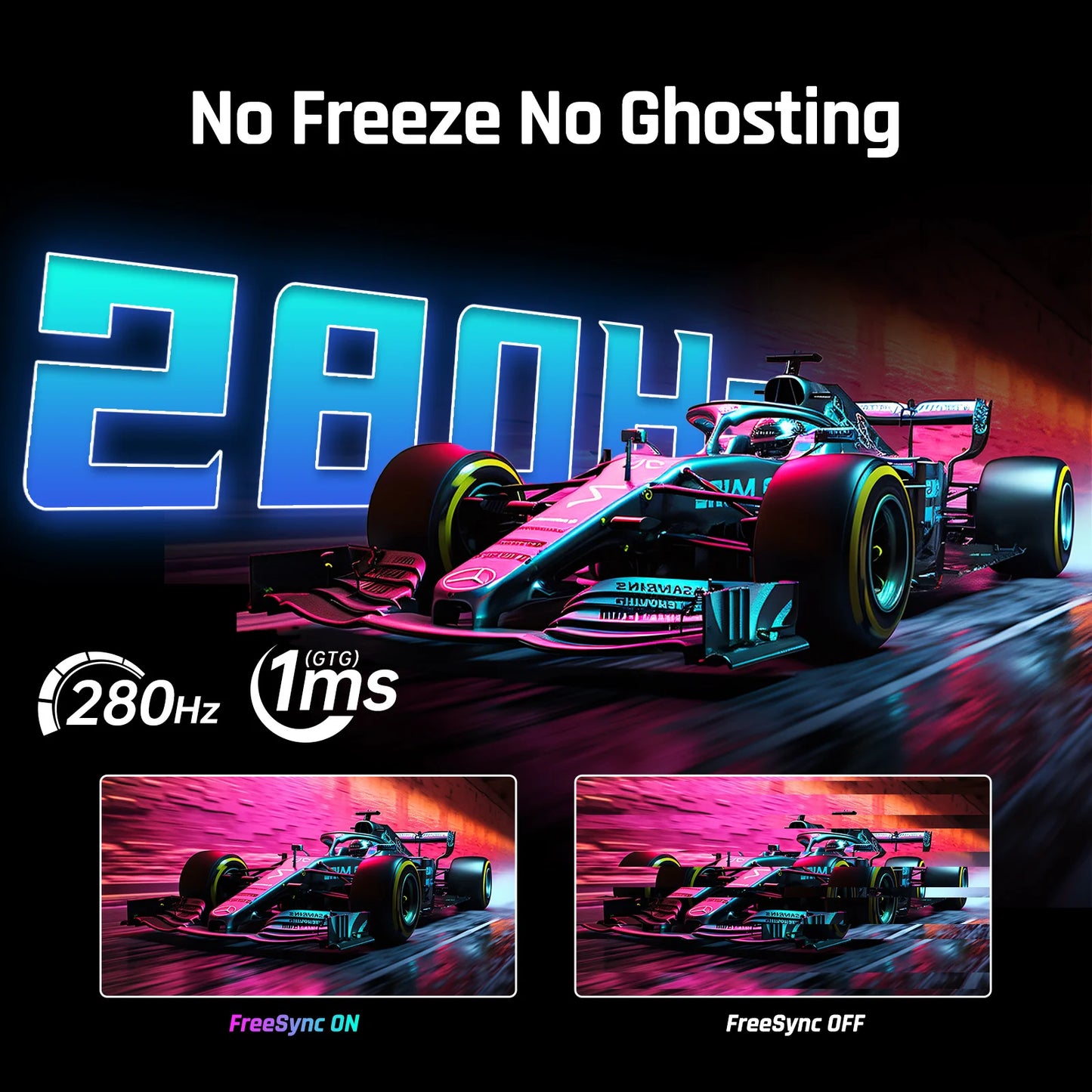 KTC 27-inch Gaming Monitor VA 280Hz, 1ms Response, 350 nits, 126% sRGB, Adaptive Sync