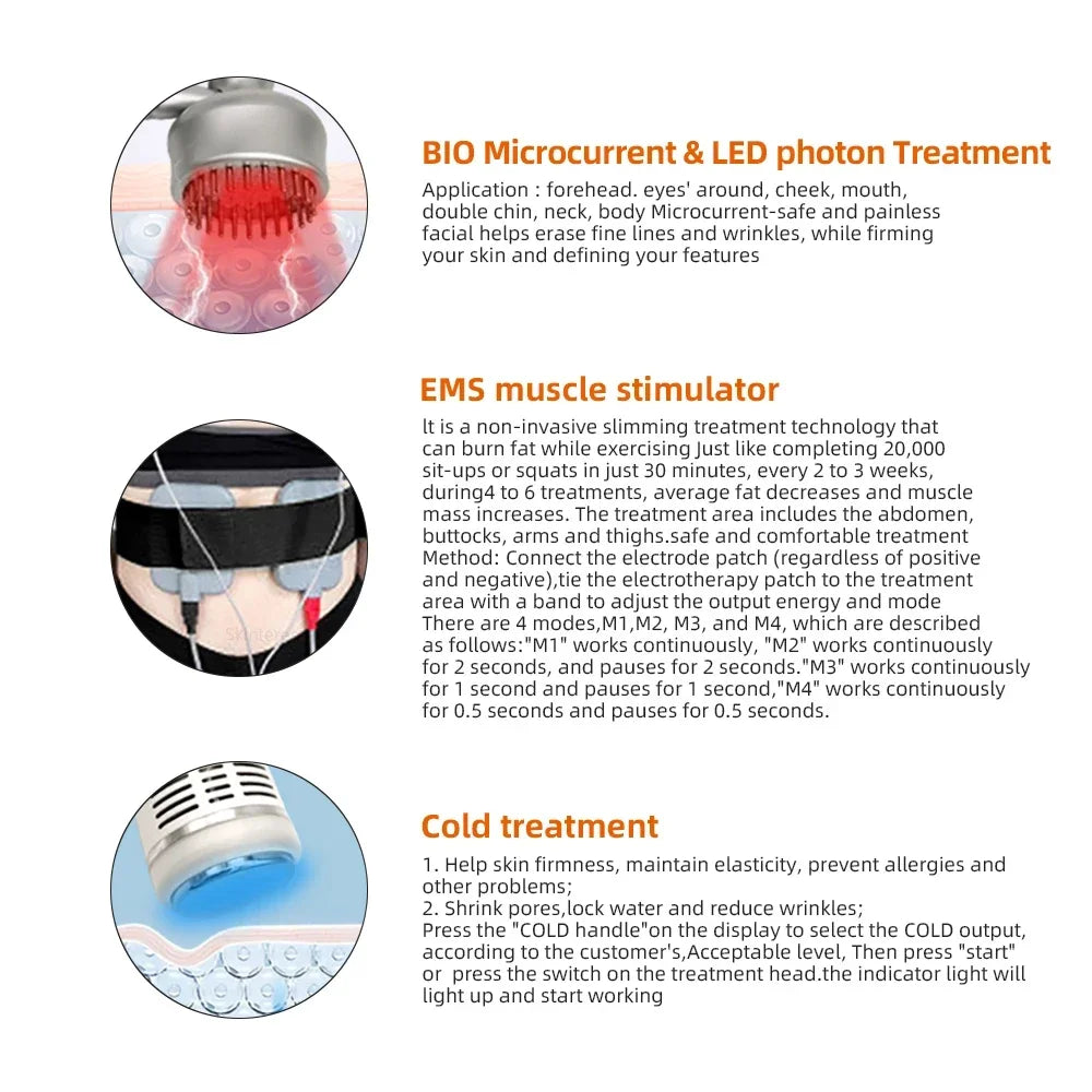 9 in 1 40K Ultrasonic Cavitation Machine Vacuum Lipo Lase Slimming Burn Fat Lift tighten Skin Tighten Spa  Body shaping Massage