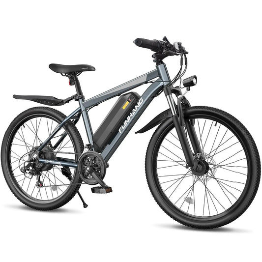 Electric Bike 1000W Peak 50Miles 26" 48V Removable Battery Fenders 7 Speed Front Suspension UL, Customized