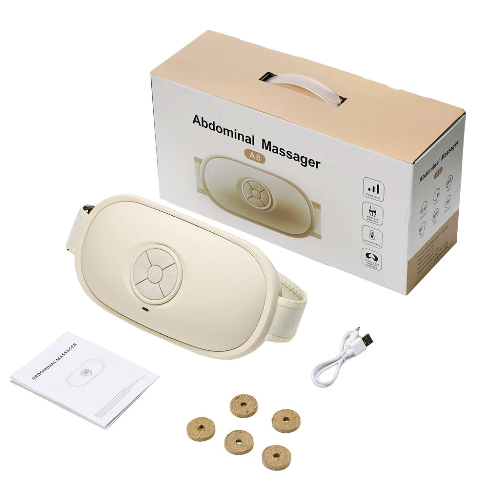 Red Light Electric Slimming Belt - Abdominal Belly Slimming Massager Fat Burning Beauty Health Machine for Home Use