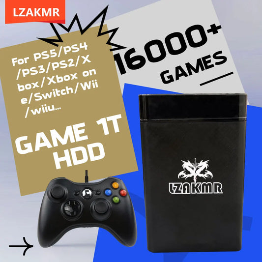 1TB Internal Hard Drive Disk For PS5/PS4/PS3/WII/SWITCH/WIIU/XBOX  7mm Height Thickness SATA 3 128M 6.0Gb/s 5400 RPM