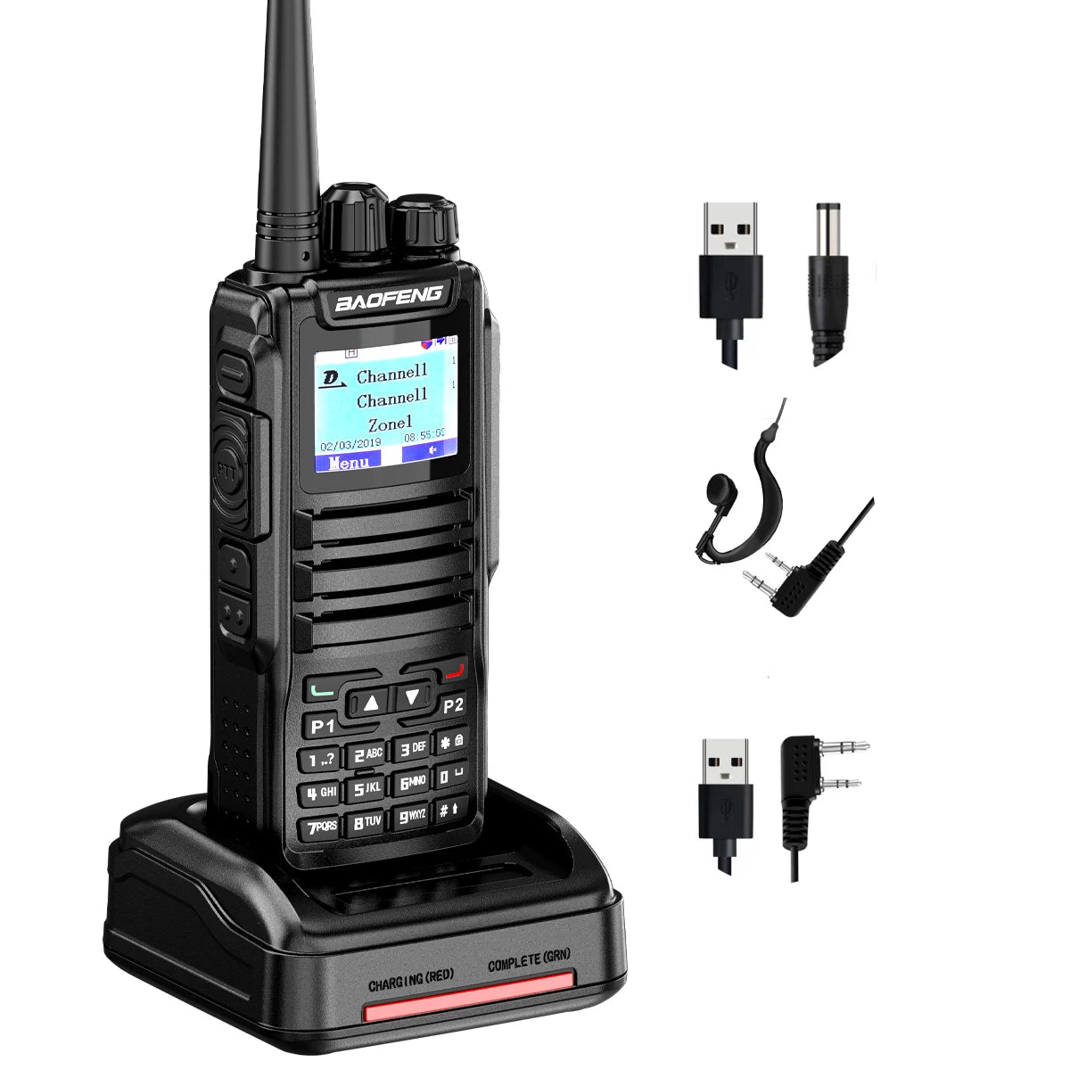 1701 Upgrade DM-1702 Openg GD77 GPS Dual Mode Analog And Digital Walkie Talkie Tier 1+2 Dual Time Slot VHF 136-174 UHF 4