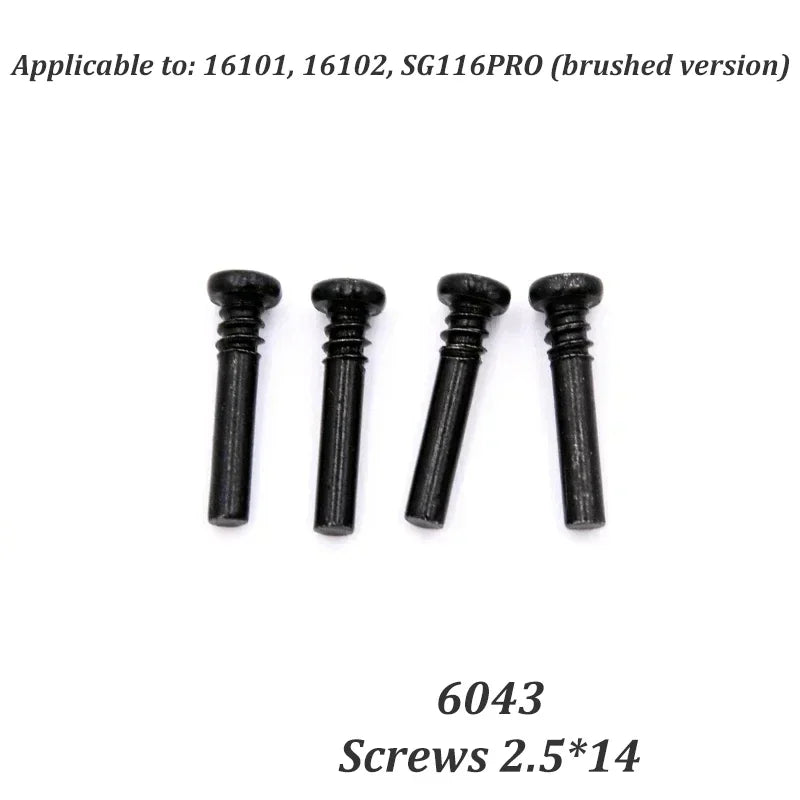 SCY 16101 16102 SG116PRO High-speed 50KM/H RC Original Parts Vehicle, Screw Rocker Arm, Steering Tie Rod Transmission Shaft Gear