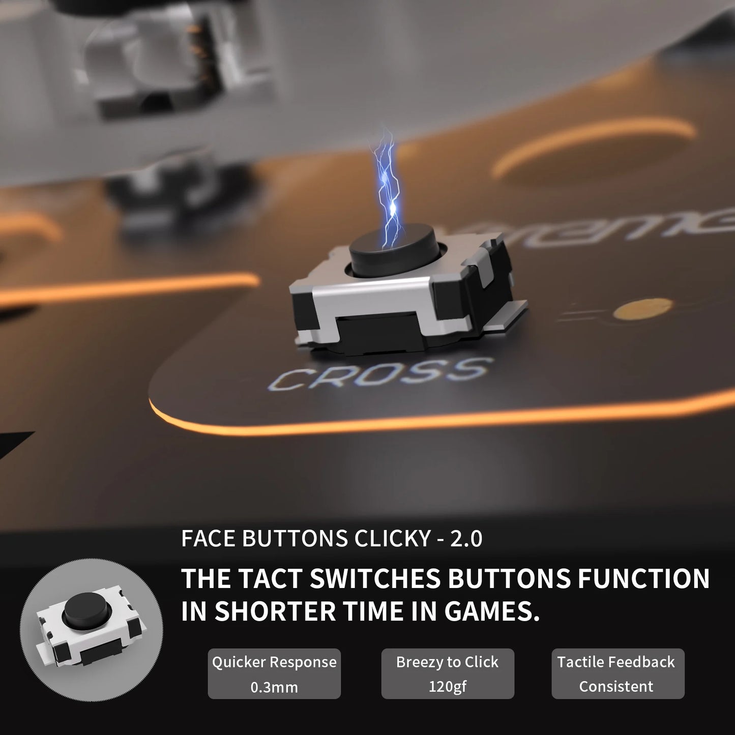 eXtremeRate Face Clicky Kit V3, Custom Tactile Switch Dpad Action Buttons, Mouse Click Kit for ps5 Controller BDM-010 BDM-020