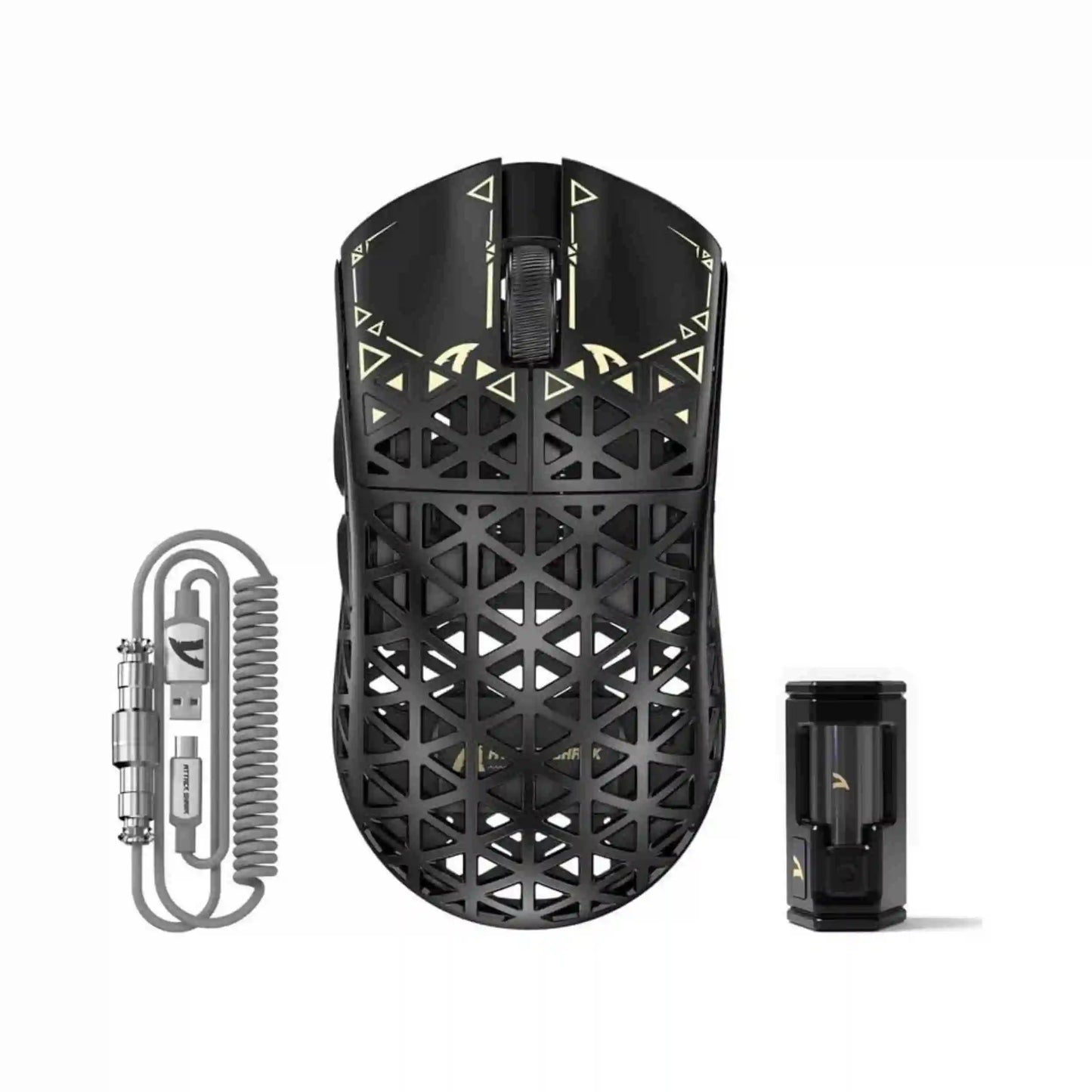 MAMBASNAKE x ATTACK SHARK R5 Ultra Wireless Gaming Mouse,39g Superlight Carbon Fiber Hollowed-Out