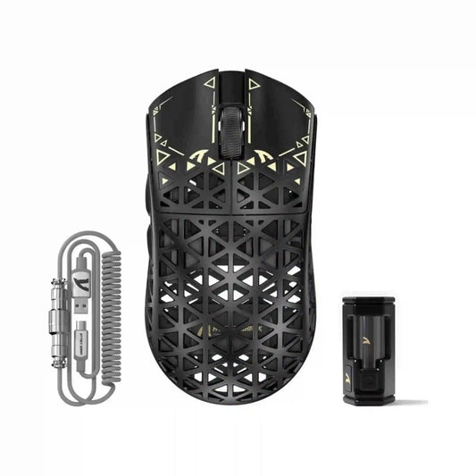 MAMBASNAKE x ATTACK SHARK R5 Ultra Wireless Gaming Mouse,39g Superlight Carbon Fiber Hollowed-Out