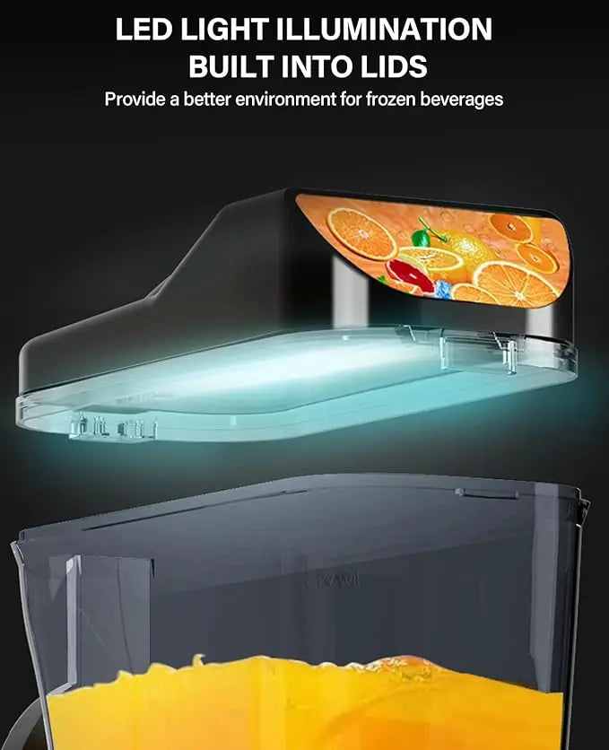 Commercial Slushy Machine, 15L/3.96 Gallon Margarita Machine, 450W Stainless Steel Smoothie Frozen Drink Maker, Self-Cleaning