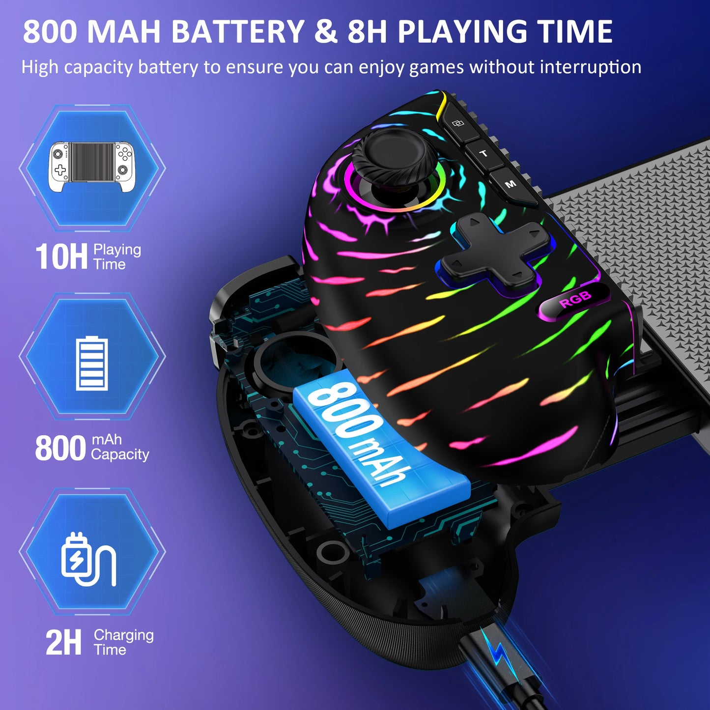 DinoFire MC301 Mobile Phone Gamepad Type C Hall Mechanical Controller for Android Phone iPhone 15/16 Cloud Gaming Xbox Game Pass