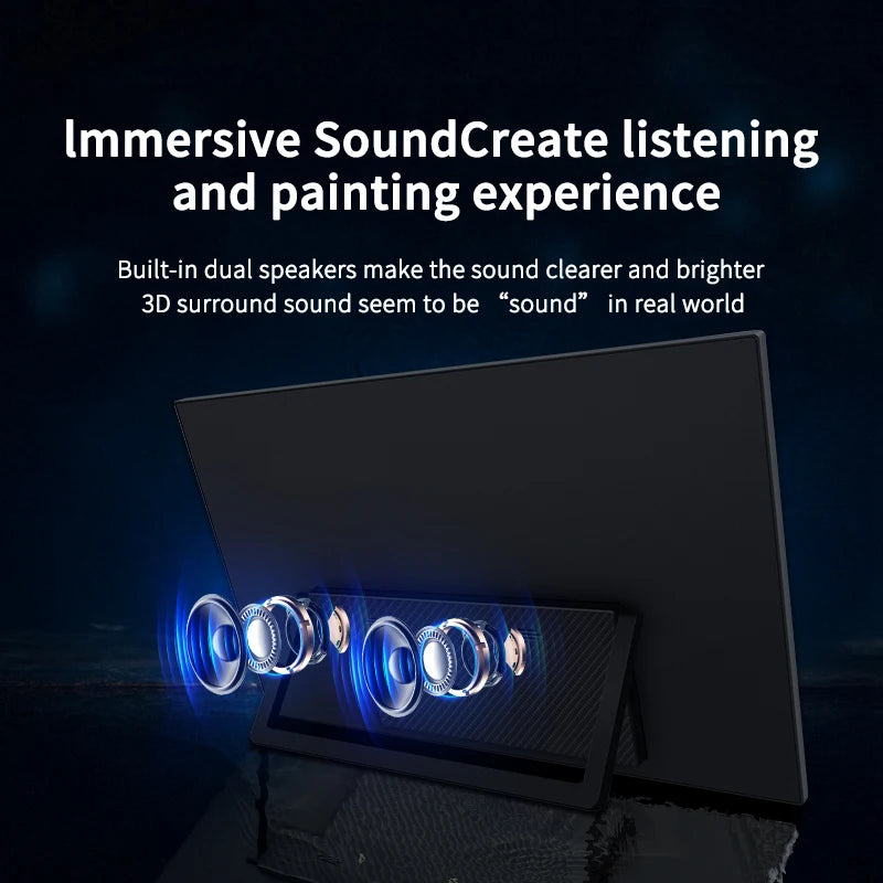 HGFRTEE 18.5Inch Portable Monitor 100% sRGB 100Hz Extended Display for Laptop PC PS5 Switch iPhone with VESA Hole & Back Bracket