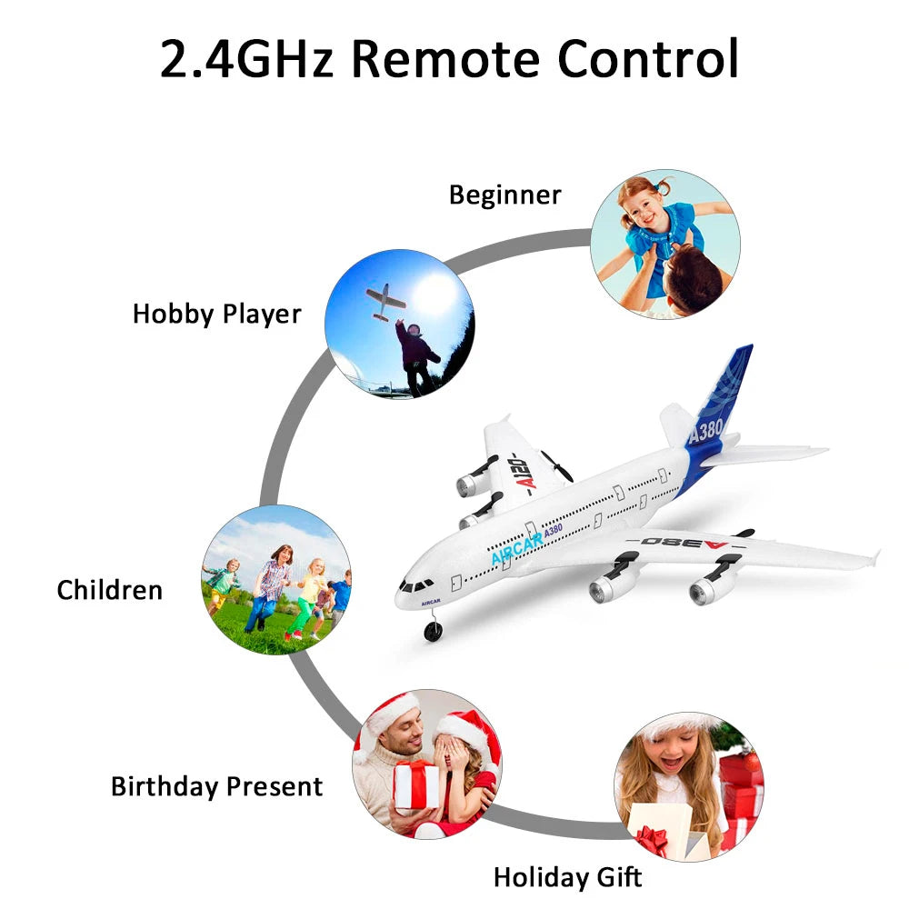 Wltoys XK A120 Aircar A380 Model Plane 3CH EPP 2.4G Remote Control Airplane Fixed-wing RTF for Kids Adults