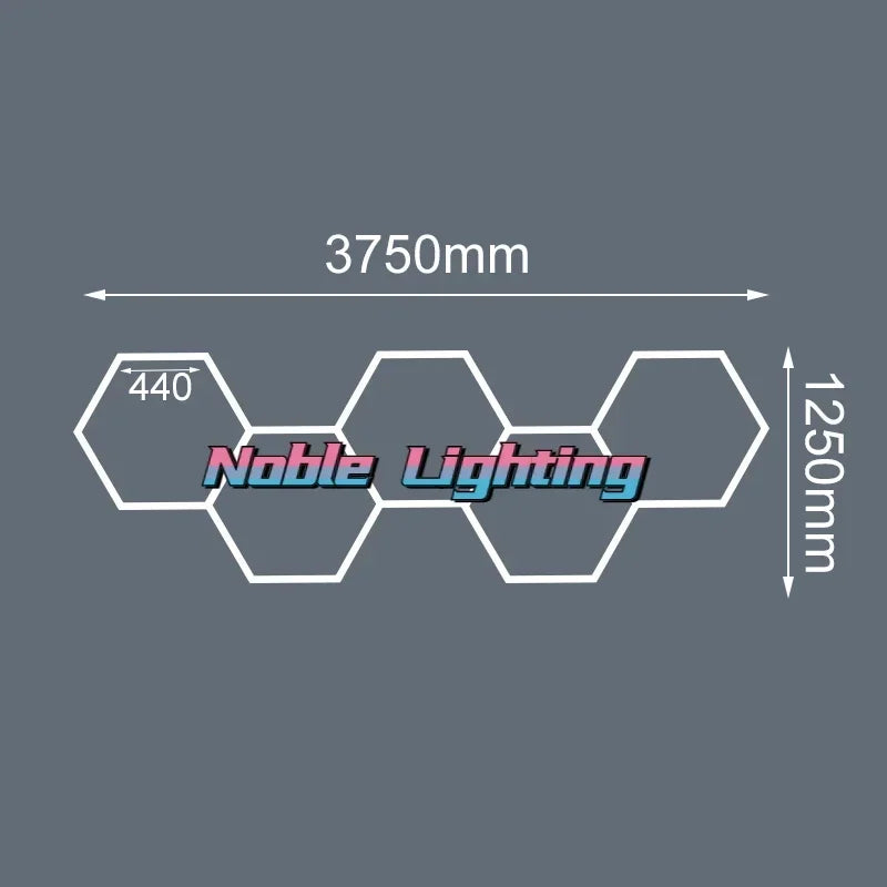 1-5PCS Honeycomb Led Light Garage Light Hexagon Led Lamp Led Tube Ceiling Lighting for Auto Car Body Repair Workshop Customized