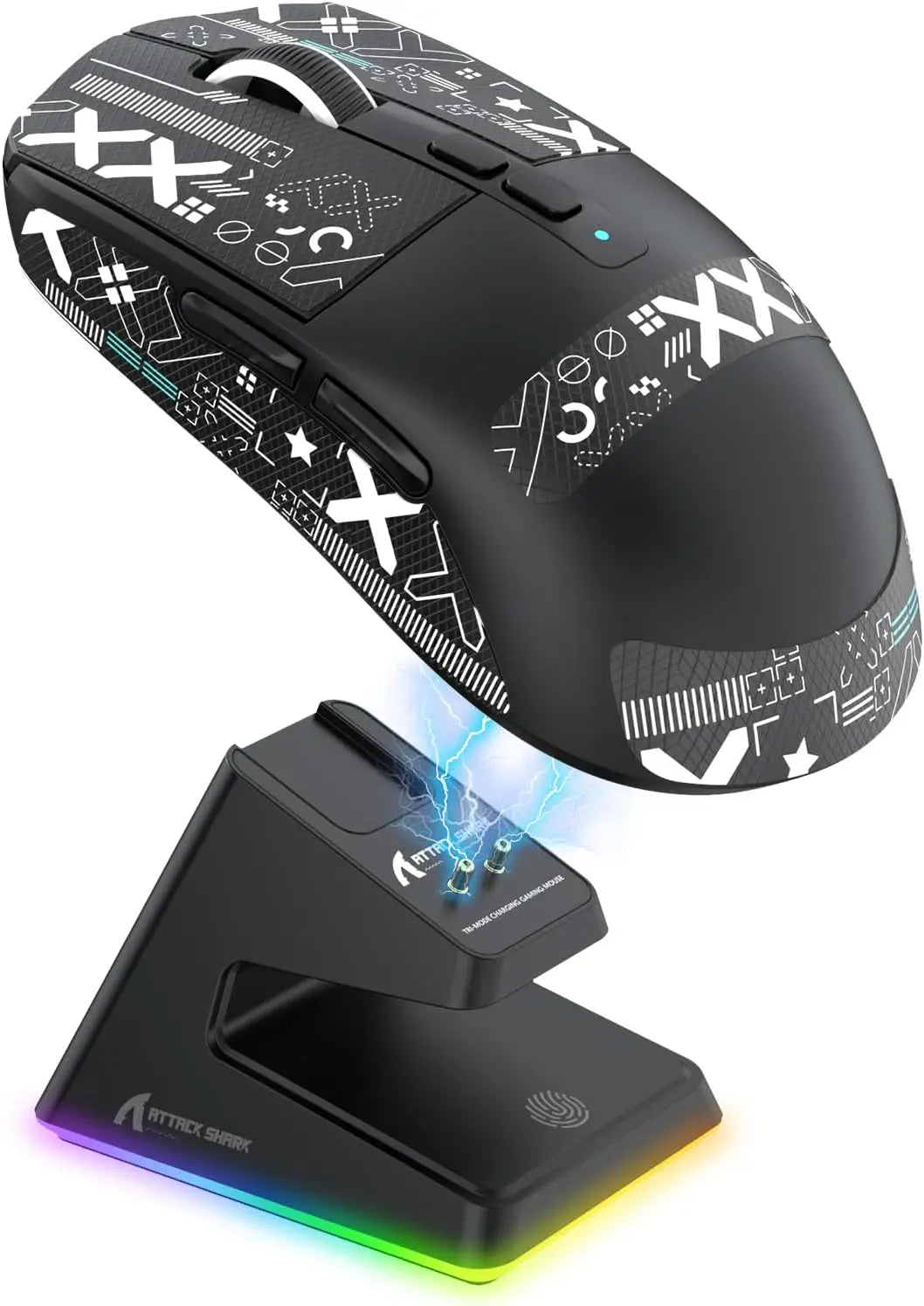 MAMBASNAKE x ATTACK SHARK X6 49g Superlight Wireless Gaming Mouse with Magnetic RGB Charging Base