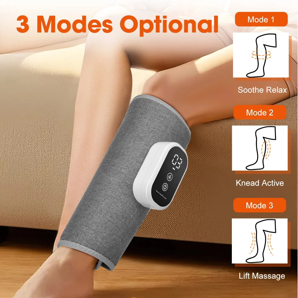 Air Pressure Calf Massager 3 Modes Electric Airbag Compression Leg Massager Calf Foot Massager Muscle Relax Blood Circulation