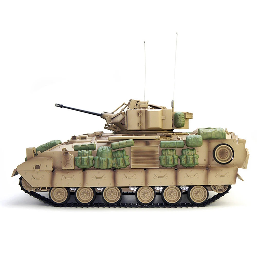 COOLBANK Model Bladeli M2A2 1/16 2.4G RC Main Battle Tank Smoke Sound Recoil Shooting LED Light Vehicles Models RTR Toys