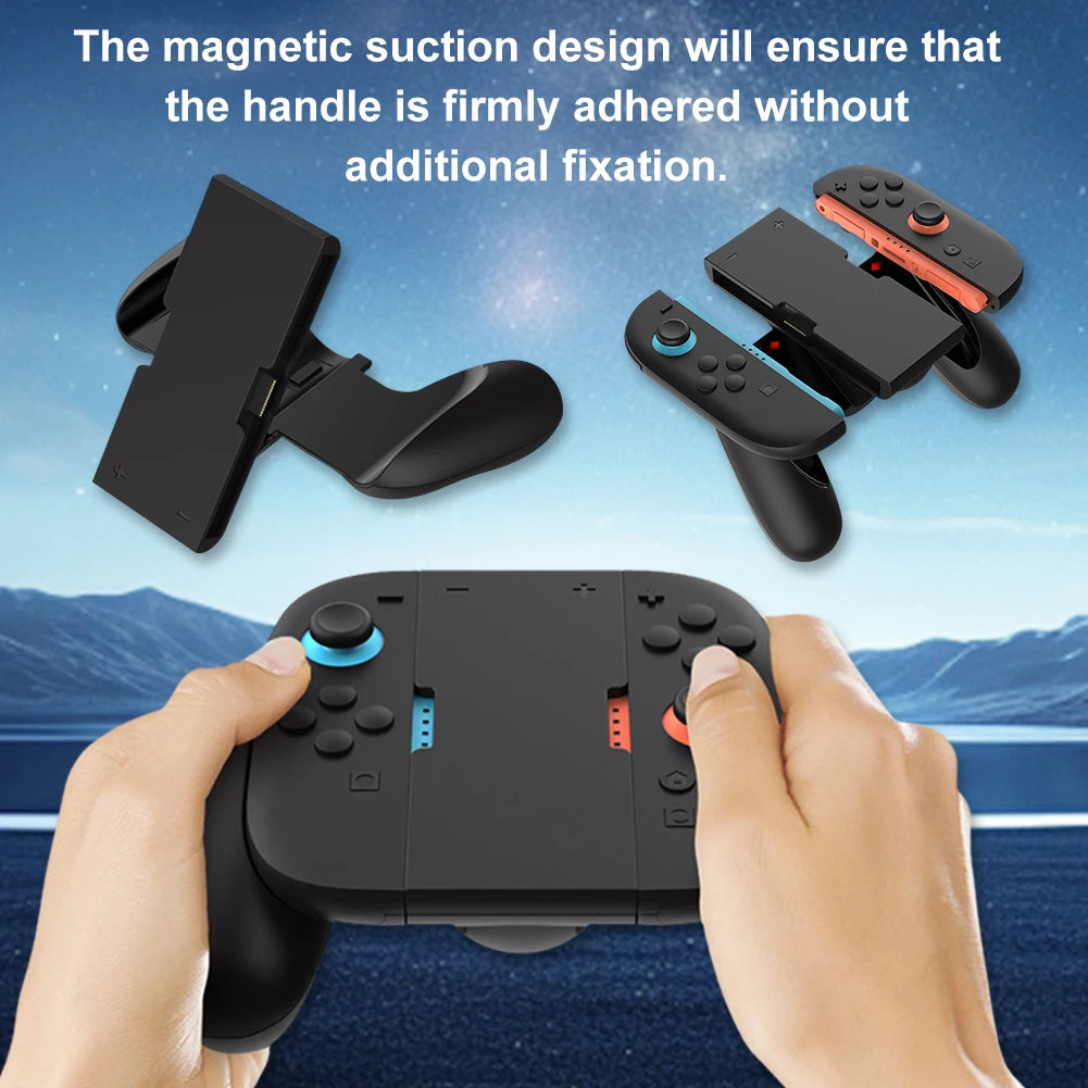 Charging Grip for Nintendo for Switch 2 Joy-Con Portable Charger Dock with USB-C Cable and Charge Indicator Handle Bracket Stand
