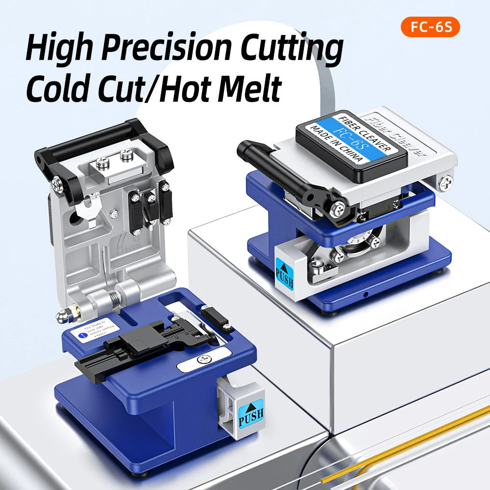 ZoerRax FC-6S Fiber Optic Cleaver FTTH High Precision Optical Fiber Cleaver with Dedicated Metal Cable Cutting Knife