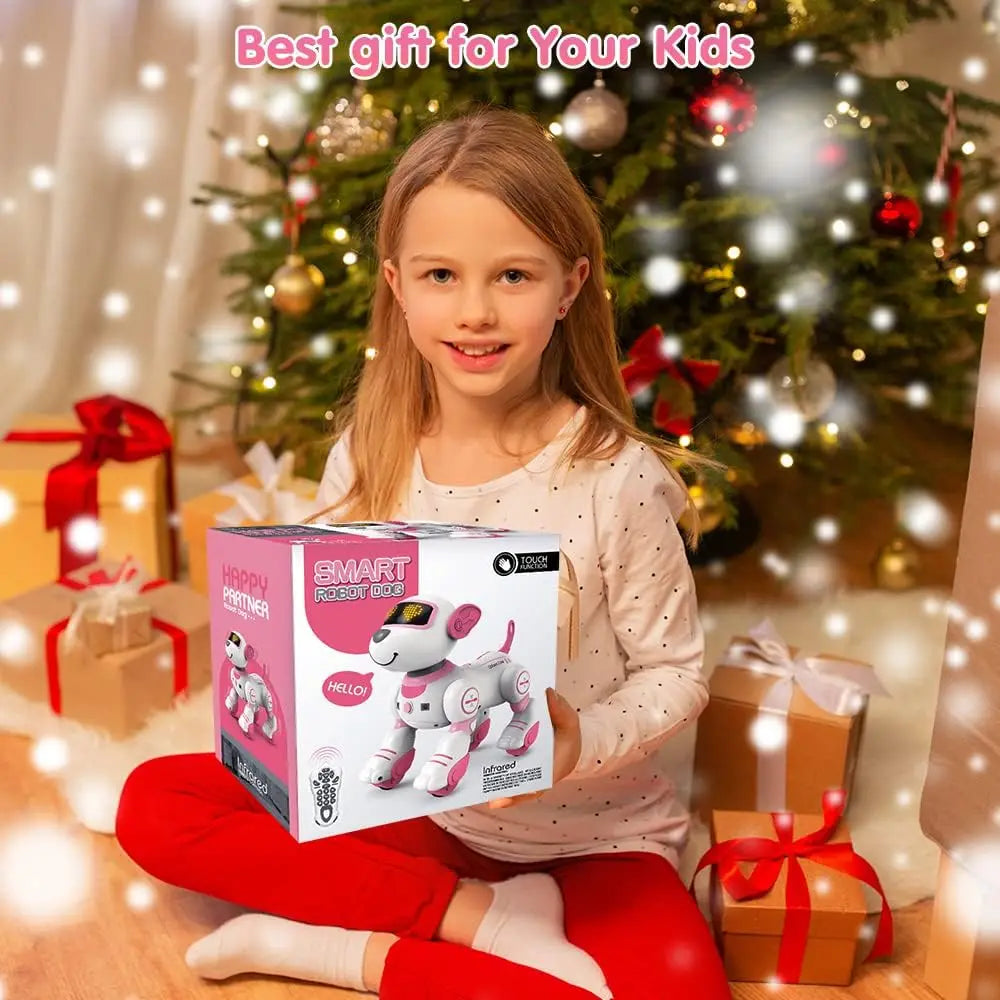 Funny RC Robot Electronic Dog Stunt Dog Voice Command Programmable Touch-sense Music Song Robot Dog Toy Christmas Gifts for Kids