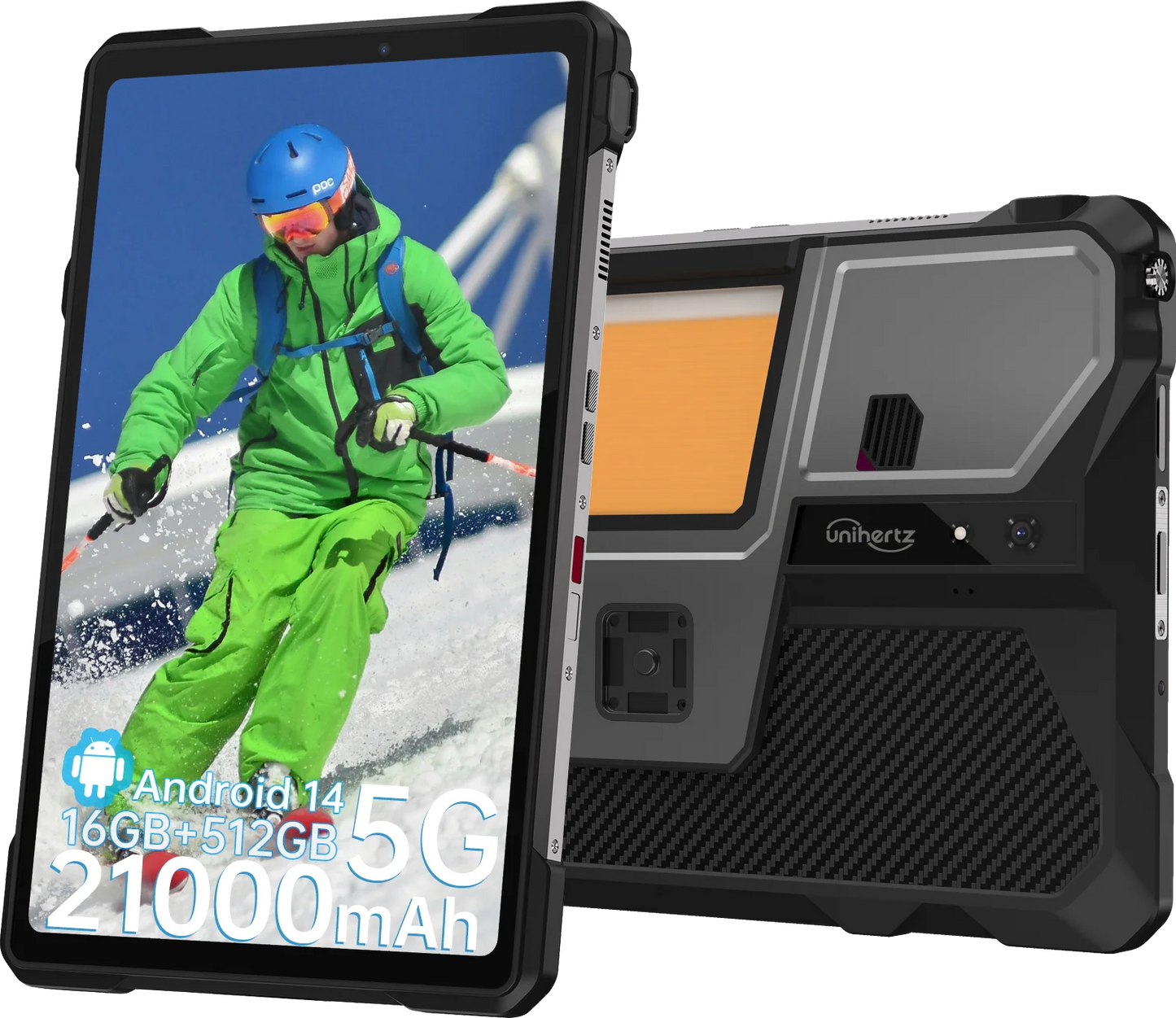 Unihertz Tank PAD 8849 Rugged Projector Tablet Android 32GB 512GB 21000mAh 10.95" FHD Dual Speaker Dimensity 8200 Tablet Phone