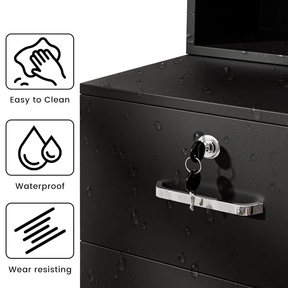 Barber Salon Station for Hair Stylist, Salon Wall Mount Station with Barber Cabinet and Barber Desk, Hair Salon Stations