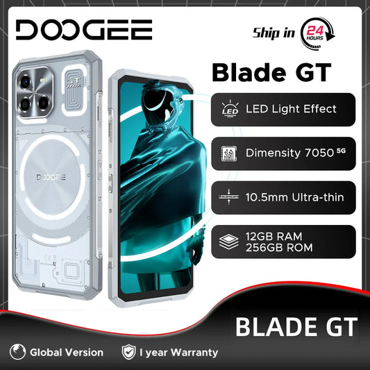 Global Version DOOGEE Blade GT Rugged Phone 12+256GB 𝐃𝐲𝐧𝐚𝐦𝐢𝐜 𝐋𝐄𝐃 𝐋𝐢𝐠𝐡𝐭 𝐄𝐟𝐟𝐞𝐜𝐭 6.72'' FHD+ 120Hz Android 14