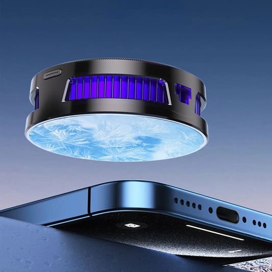 Magnetic & Back-clip Phone Cooler Digital Display Phone Fan Mobile Gaming Cooling Fan Cooler for Android Iphone PUBG Game Cooler