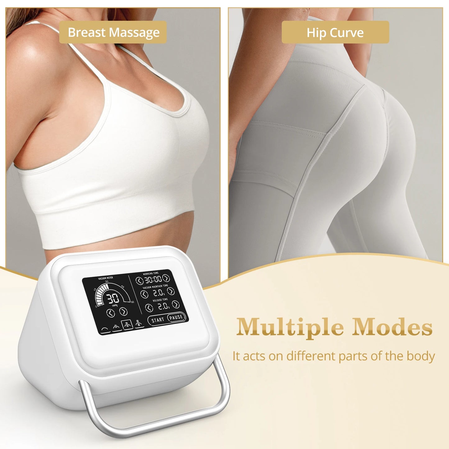 Aristorm Vacuum Therapy Machine Butt Lift Machine with Buttock Cups Vacuum Cupping Machine Cupping Therapy Set with 6 Cups