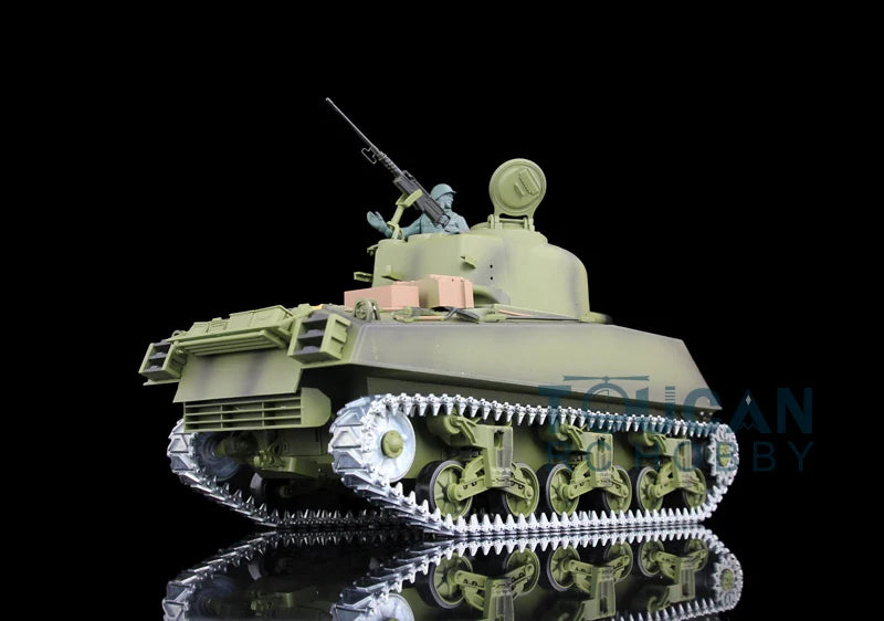 US Stock 1/16 2.4G HENG LONG 7.0 Upgraded M4A3 Sherman RTR Remote Control Tank 3898 Metal Tracks Model TH17671-SMT5