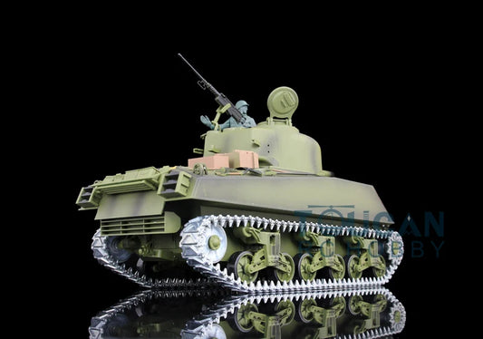 US Stock 1/16 2.4G HENG LONG 7.0 Upgraded M4A3 Sherman RTR Remote Control Tank 3898 Metal Tracks Model TH17671-SMT5