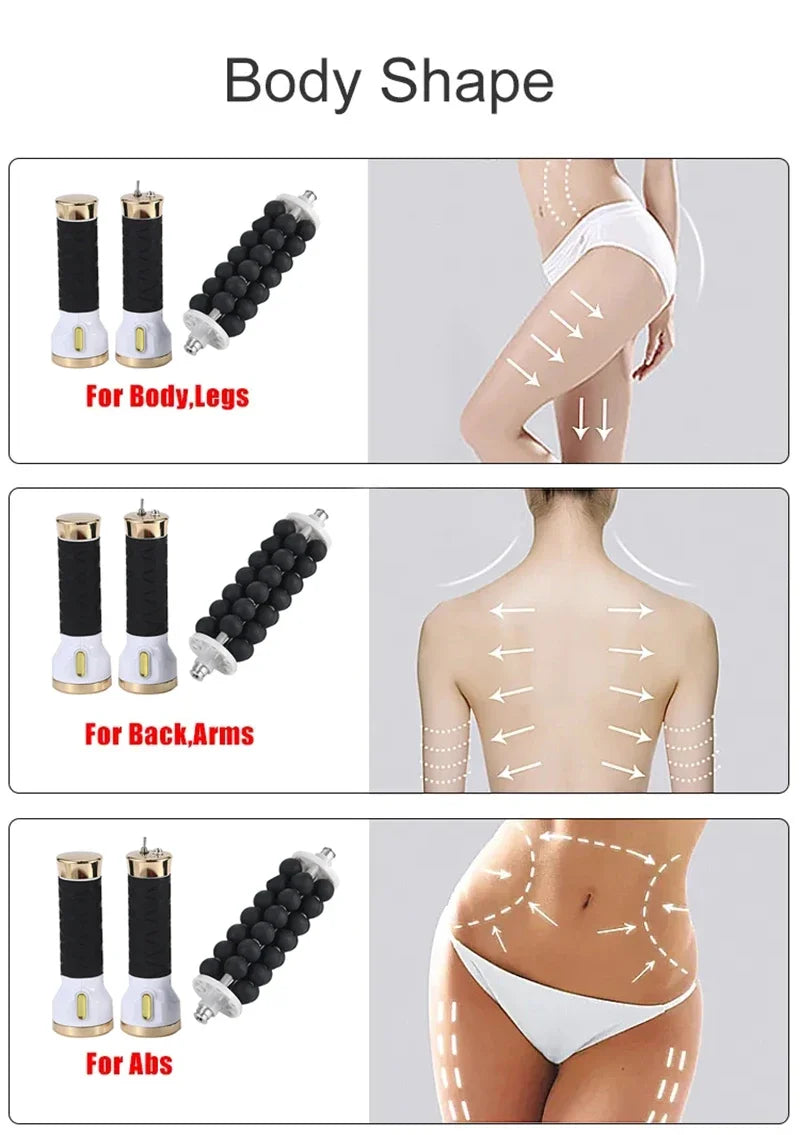 Rotating Body Roller Fitness Massager Anti-Cellulite Sliming Machine 7D Rolling Beads Cylinder Therapy Body Contouring Machine