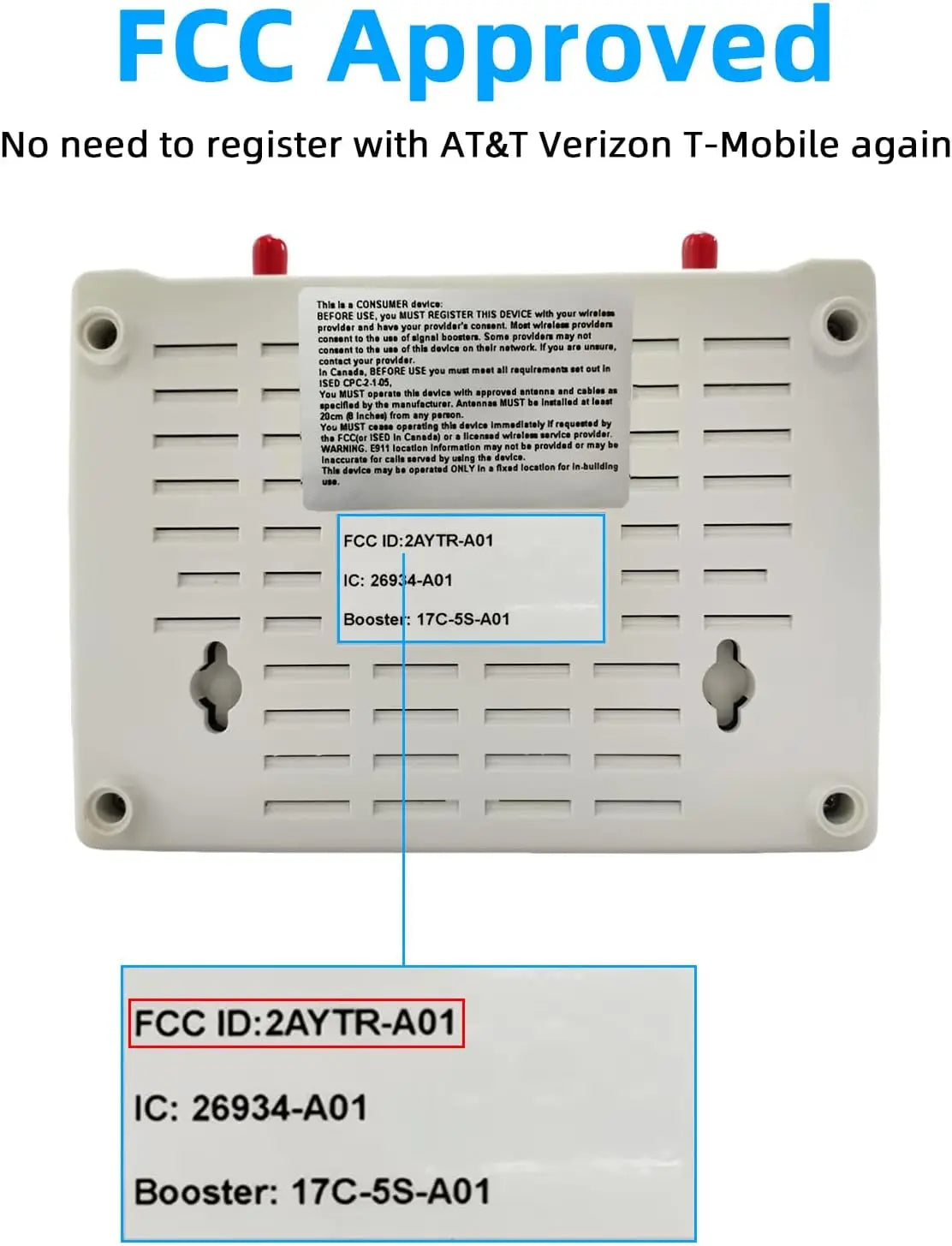 Cell Phone Booster for Home & Multi-Room,Up to 6000 sq ft,Cell Phone Signal Booster for Band 66/25/2/4/5/12/13/17