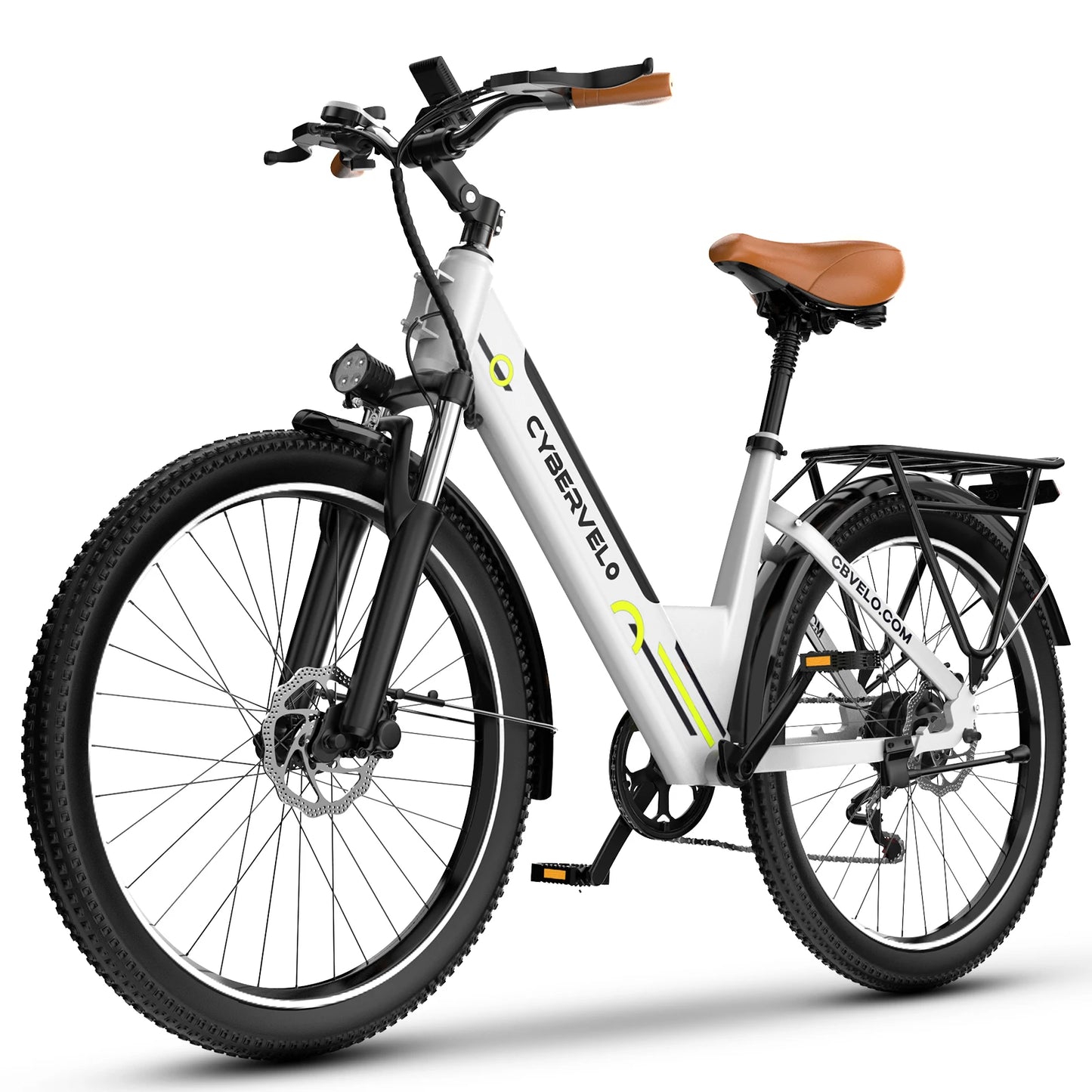Cybervelo EK2 1000 Peak Electric Bike, 80 Miles Removable Battery Ebike, 26" Electric E Bike with 7-Speed,Adult Electric Bicycle