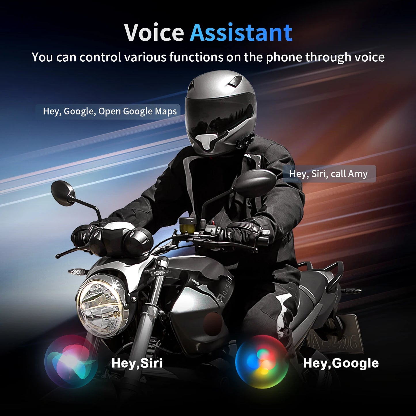 2pcs Fodsports M1-S Pro Motorcycle Helmet Intercom Wireless Bluetooth Headset Moto Interphone,10 Riders.