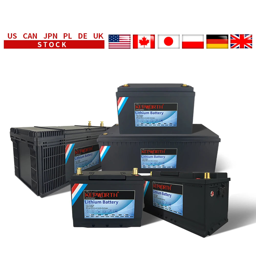 New 12V 50 100 120 135 180 200 300 400Ah LiFePO4 Battery Pack With Upgraded BMS Lithium Power Golf Cart RV Campers Off-Road