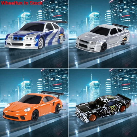 US Stock RC Drift Car 1/43 RTR Race 4WD Gyro Four-wheel Drive Radio Control High Speed Model 2.4G Racing Drifting Cars Toy Model
