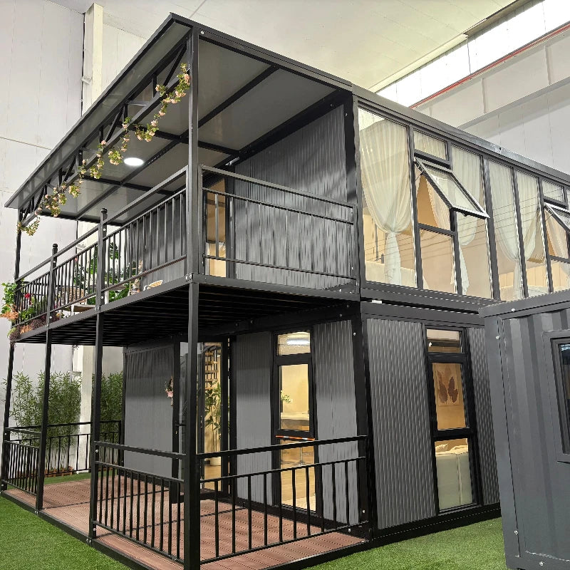 Space Saving Foldable Container House With Excellent Mobility and Stacking Capability Perfect for Pop up Stores