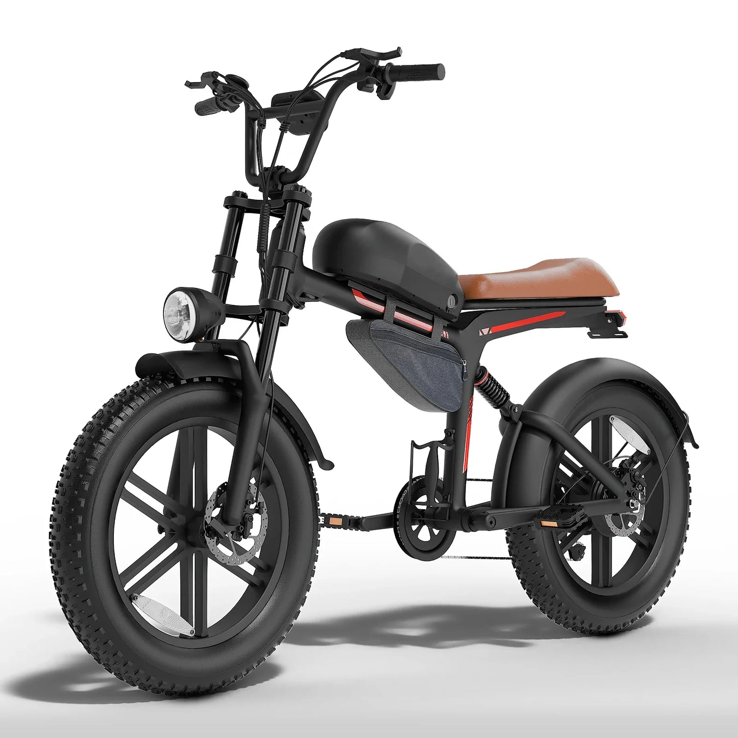 QNUT BK20 1500W Adult Electric Bicycle Motorcycle 28mph 48V 18Ah Battery 70-Mile Long Range 7-Speed All-Terrain Mountain E Bike