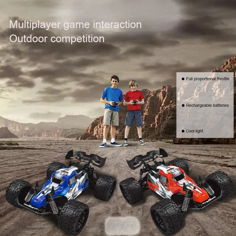 Brand-new dual-shell illuminated off-road remote control car, four-wheel drive high-performance toy car with cool lights, suitab