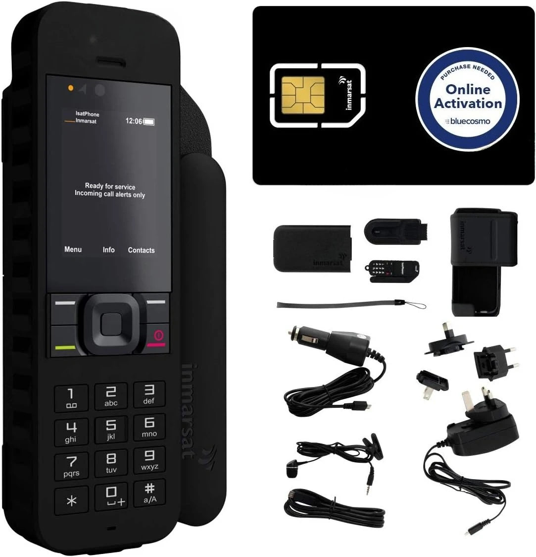 2.1 Satellite Phone Kit (SIM Included), unlocked - Global Coverage - Voice, SMS, GPS Tracking, Emergency SOS - Prepaid