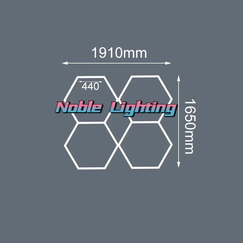 1-5PCS Honeycomb Led Light Garage Light Hexagon Led Lamp Led Tube Ceiling Lighting for Auto Car Body Repair Workshop Customized